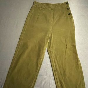 Olive green high waisted Free People pants